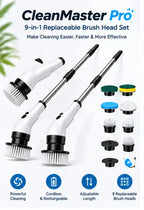 🧹 CleanMaster Pro — 9-in-1 Replaceable Brush Head Set Anoire