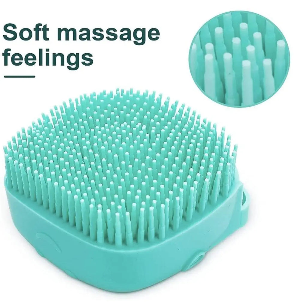 Luxe Pet Grooming Brush used on a dog during bath time
