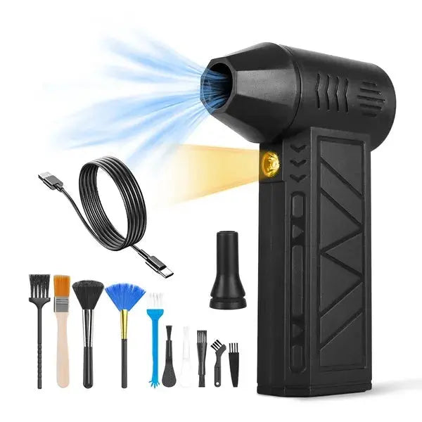 TurboBlast electric air duster with built-in LED light